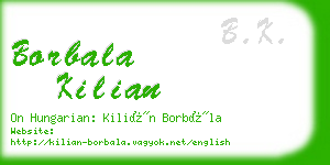 borbala kilian business card